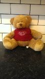 RED LARGE  VOC EMBROIDERED TEDDY(Teddy may vary slightly)